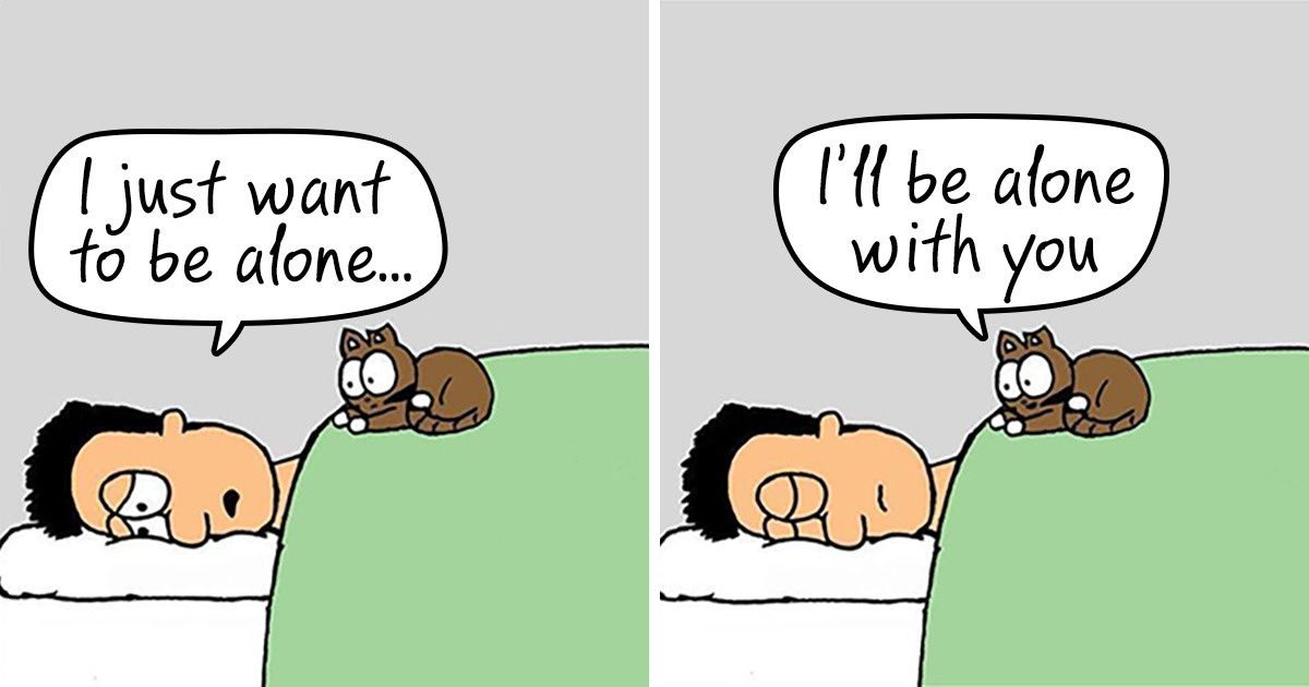 An Artist Shows How Great Life Can Be When You Share a Home With a Cat An Artist Shows How Great Life Can Be When You Share a Home With a Cat