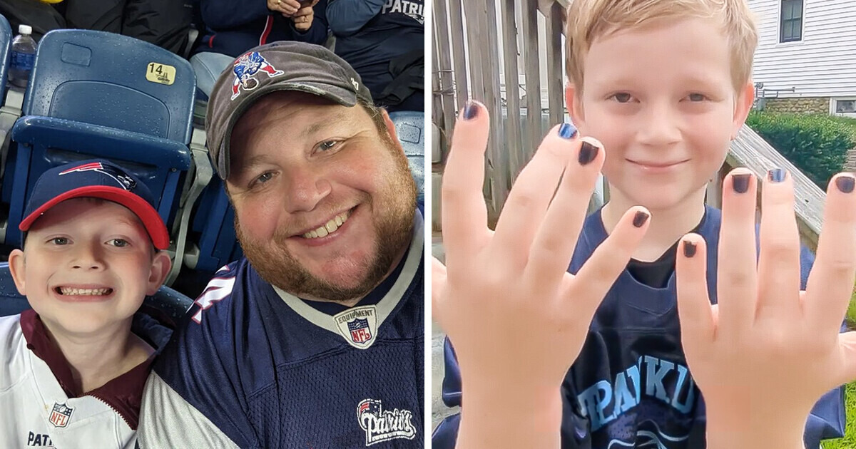 A Proud Dad Defends His Son’s Choice to Wear Nail Polish After Another