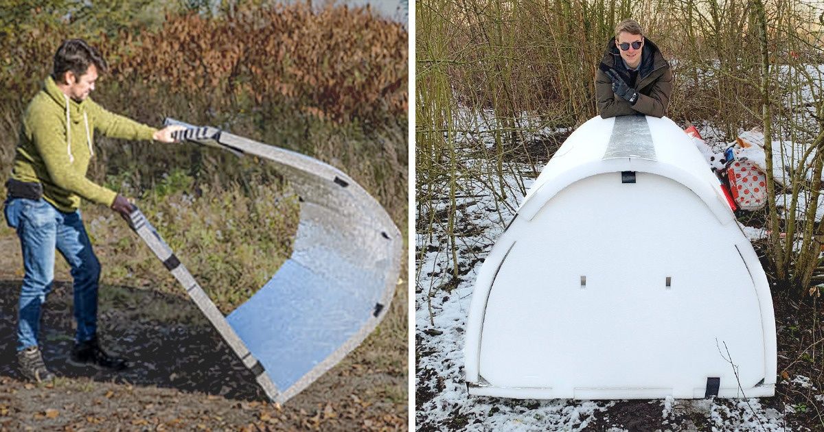 A Man Invents Igloo Shelters for the Homeless That Can Retain Body Heat and Keep Them Warm All Winter Long A Man Invents Igloo Shelters for the Homeless That Can Retain Body Heat and Keep Them Warm All Winter Long