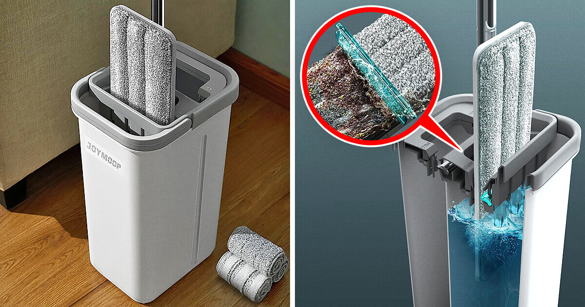 This Brilliant All-in-One Mop, Broom, and Dustpan Has a Self Cleaning  Chamber