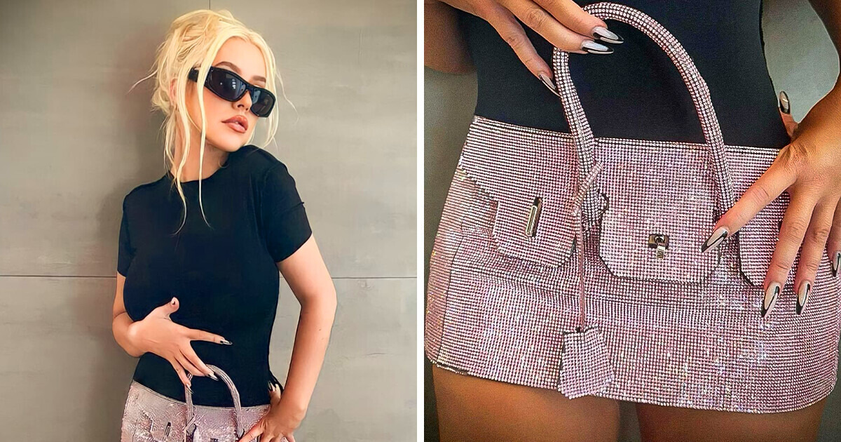 Christina Aguilera Is Setting a New Trend Wearing a PURSE as a Micro Skirt Christina Aguilera Is Setting a New Trend Wearing a PURSE as a Micro Skirt