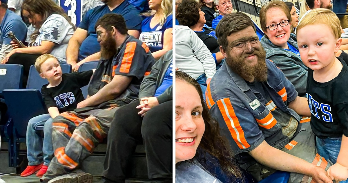 A Dad Came to the Arena All Dirty to Enjoy a Game Together With His Son and Became Famous A Dad Came to the Arena All Dirty to Enjoy a Game Together With His Son and Became Famous