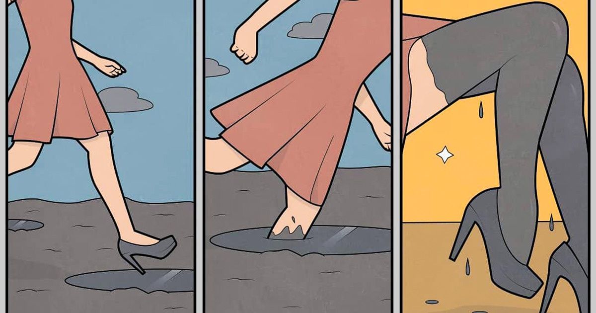 Russian Artist Draws Sarcastic Illustrations, the Ending of Which is Like Snow in the Summer