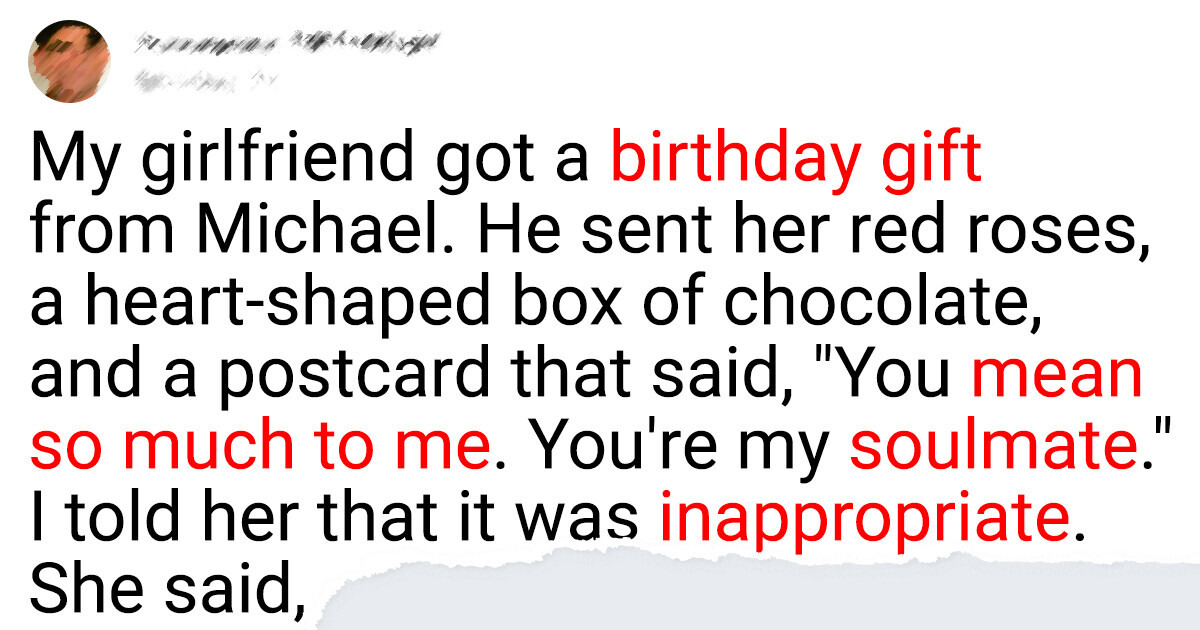 My Girlfriend Got a Gift From Her Male Coworker That I Find Inappropriate