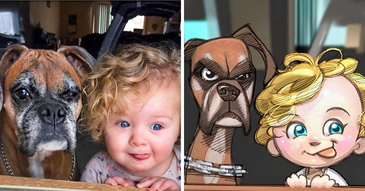 An Artist Creates Cartoon Versions of Real People, and It's Both Sweet and  Funny