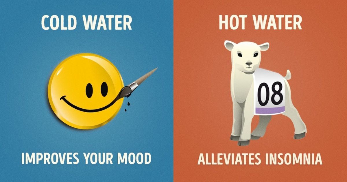 Nine important differences between hot and cold showers