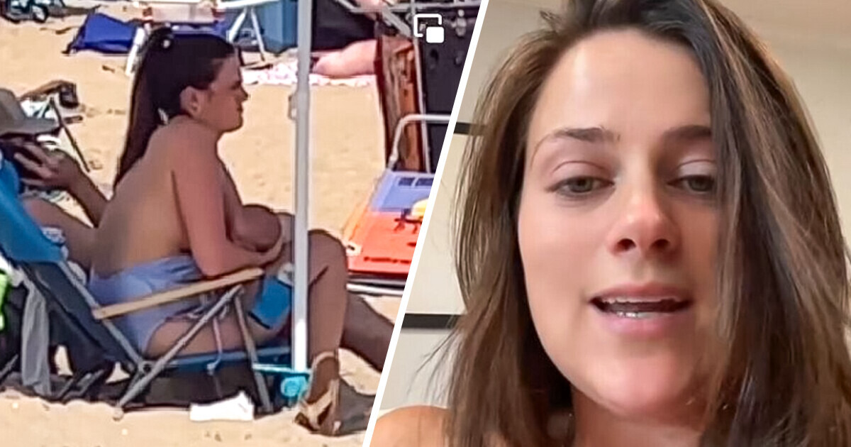 “COVER UP”, Woman Shames a Mom for Breastfeeding on Beach — Her Reply is Pretty Harsh