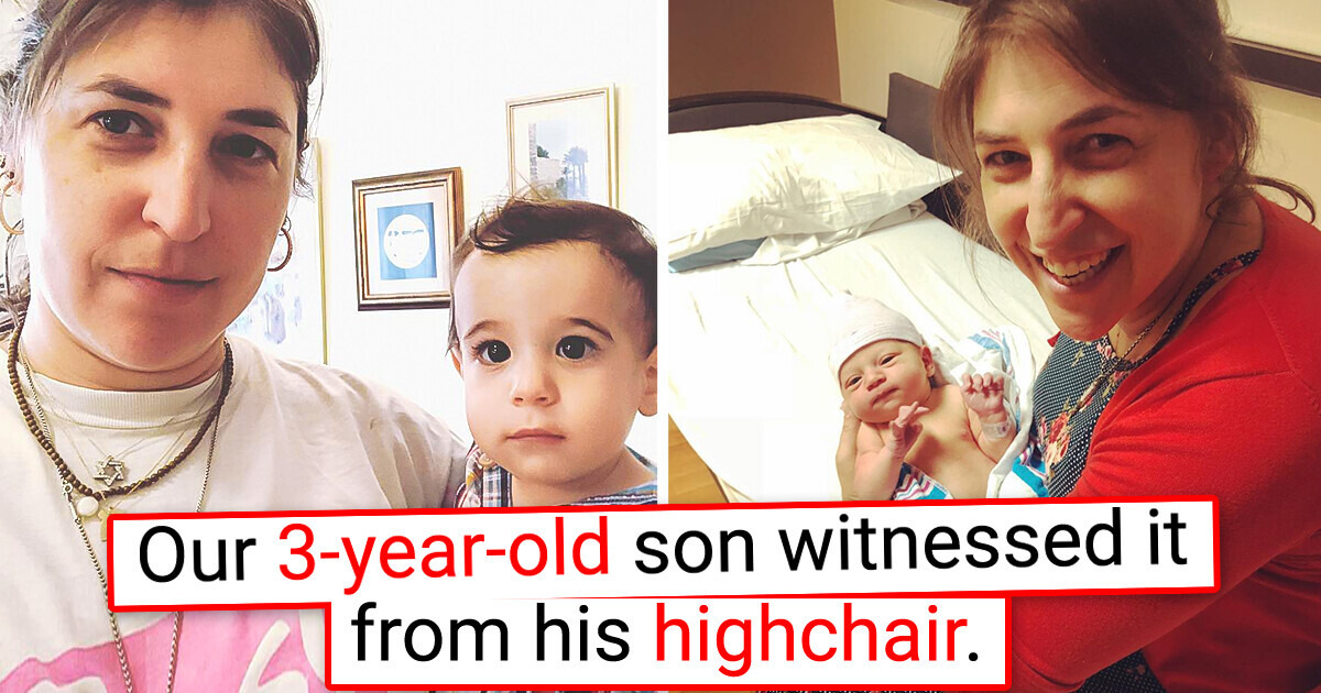 Mayim Bialik Shared How She Prepared Her 3-Year-Old Son for Watching Her Give Birth Mayim Bialik Shared How She Prepared Her 3-Year-Old Son for Watching Her Give Birth