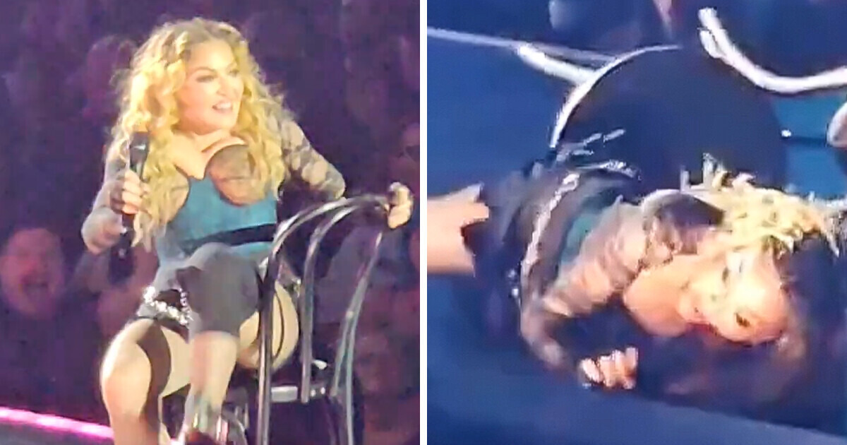 Madonna Falls Off a Chair During Concert Stunt, Gets Criticised