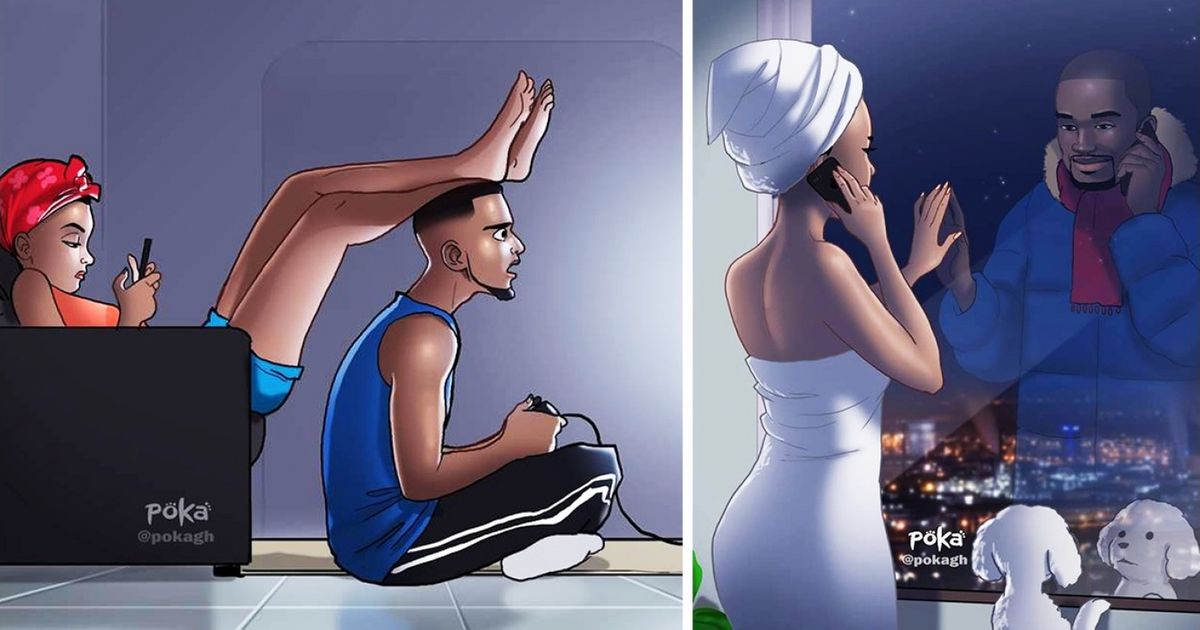 An Illustrator From Ghana Creates Pictures That Anyone In A Relationship Will Understand