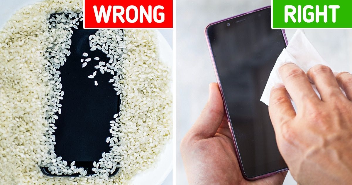 Why You Ought to Stop Putting Your Phone in Rice When It Gets Wet - How To Get Water Out Of Your Phone Without Rice