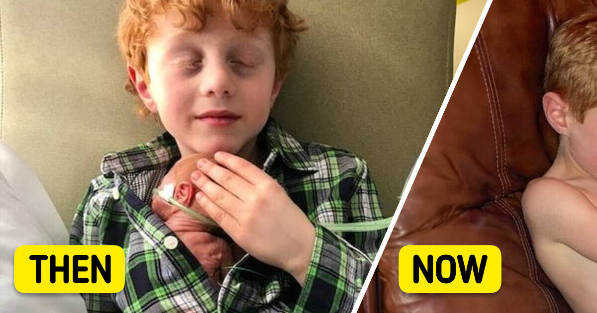 Photos of a Kid Holding His Premature Brother Went Viral and the Mom Shared the Story Behind Them