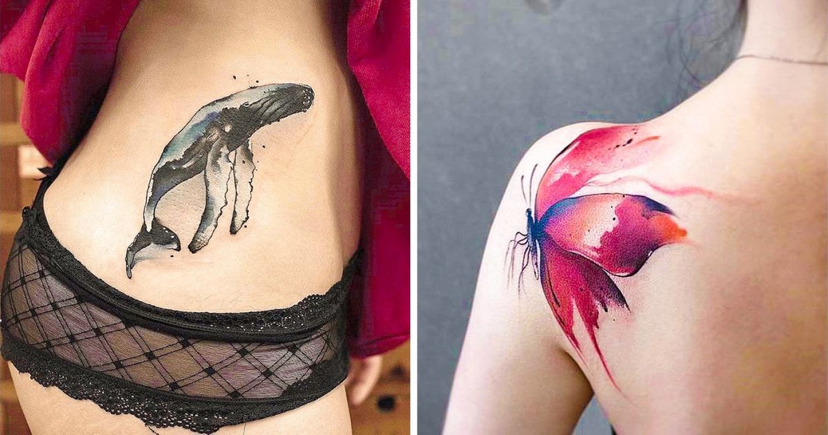 Chinese Artist Creates Amazingly Sensitive Tattoos Using Rare Watercolor