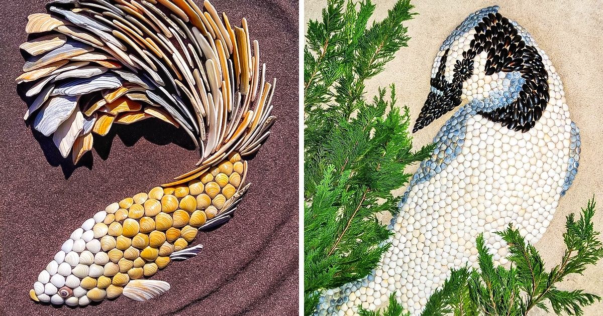 Sand and Shells Are the Main Ingredients of This Artist’s Work, and It’s Making Waves Sand and Shells Are the Main Ingredients of This Artist’s Work, and It’s Making Waves