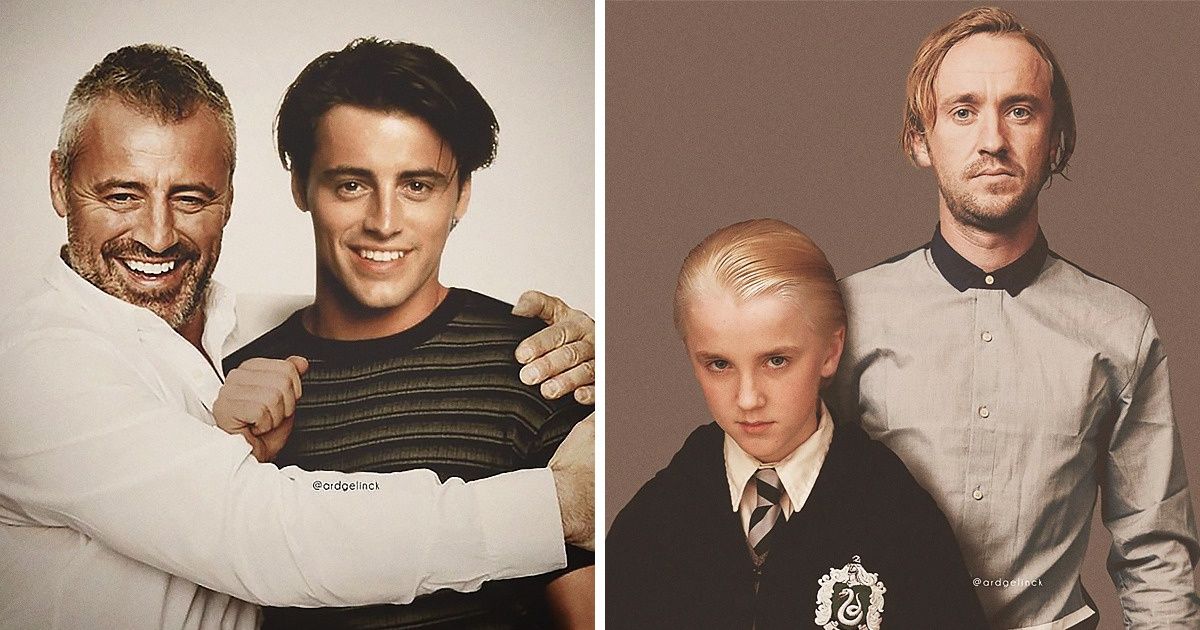 An Artist Photoshops Celebrities With Their Younger Selves and It Shows How Time Changes All of Us (15+ Pics)