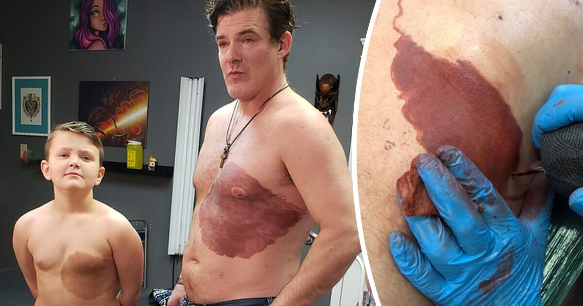 Dad Endured a Painful 30-Hour Tattoo to Help His Son Deal With Insecurity