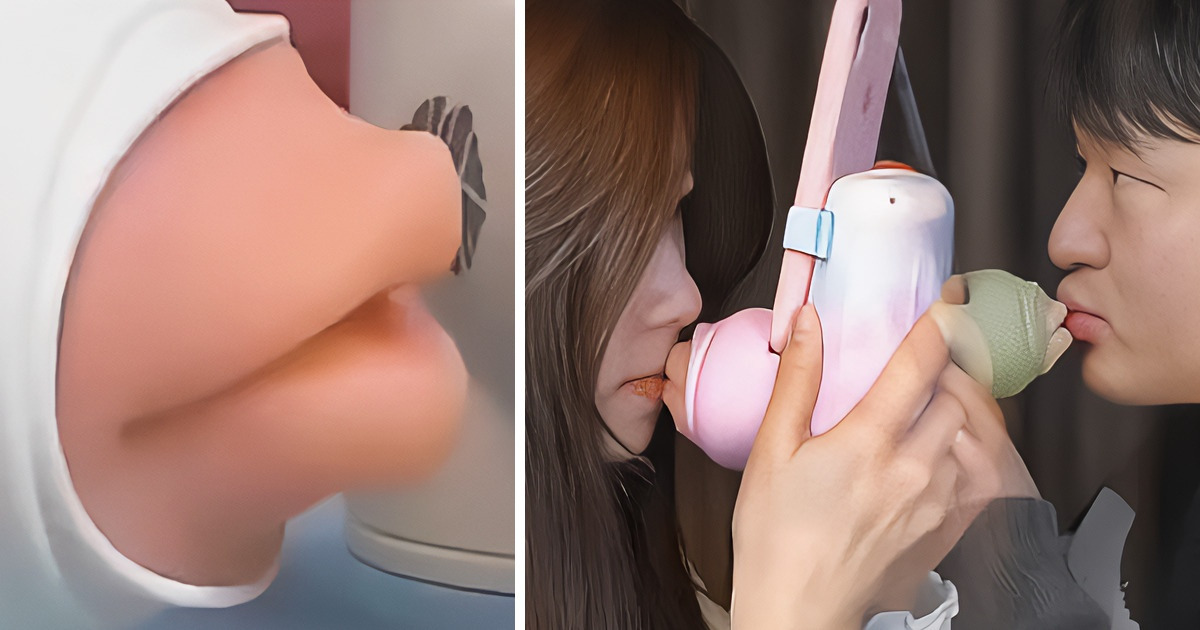 This Chinese Kissing Device With Real-Life Silicone Lips Lets You Smooch Anyone You Love Over the Internet This Chinese Kissing Device With Real-Life Silicone Lips Lets You Smooch Anyone You Love Over the Internet