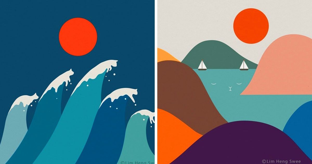 An Artist Hides Cats in His Paintings, Creating a New Kind of Art We’ve Named “Catscapes”