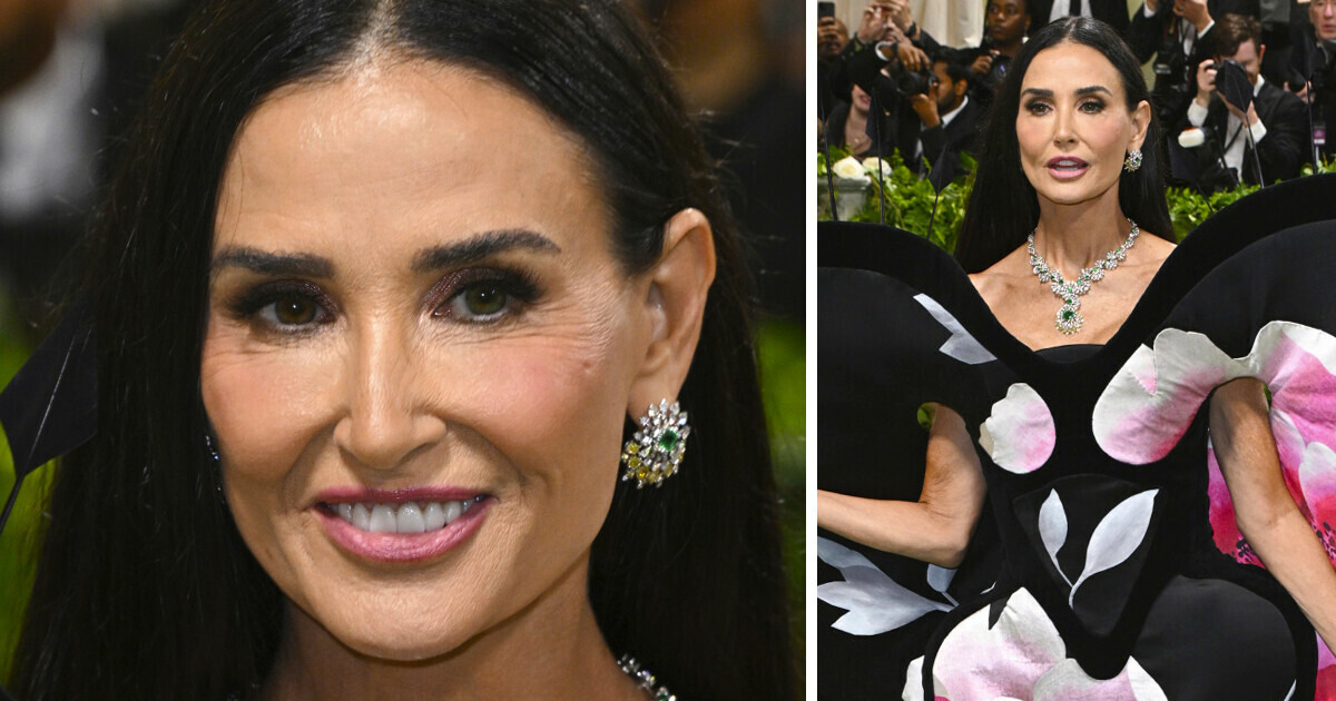 “Looks Harsh,” Demi Moore Wears a Dress Made of Wallpaper to Met Gala and Creates a Stir “Looks Harsh,” Demi Moore Wears a Dress Made of Wallpaper to Met Gala and Creates a Stir