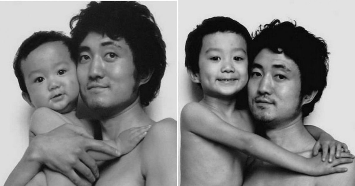 Check out these photos a father took with his son over the course of 26 years