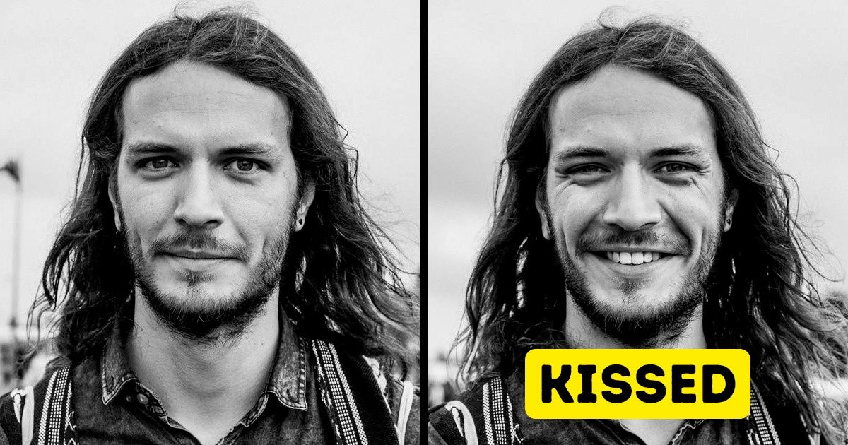A Woman Takes Photos of People Right After She Kisses Them, and Their Faces Speak Louder Than Words A Woman Takes Photos of People Right After She Kisses Them, and Their Faces Speak Louder Than Words