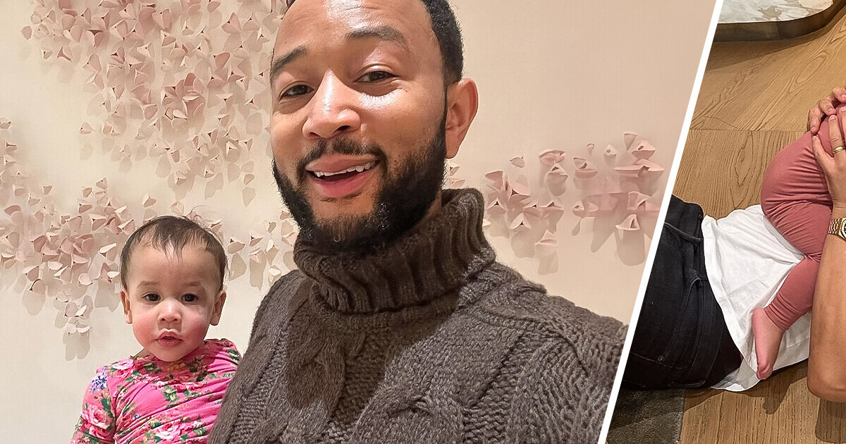 John Legend Shares Sweet Photos Cuddling With 11-Month-Old Daughter Esti
