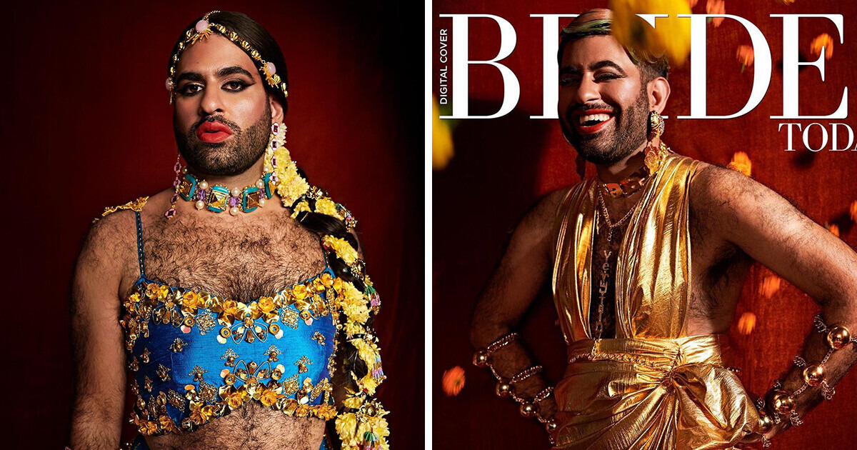 A Bridal Magazine Divides People As It Puts a Hairy Man in a Dress on ...