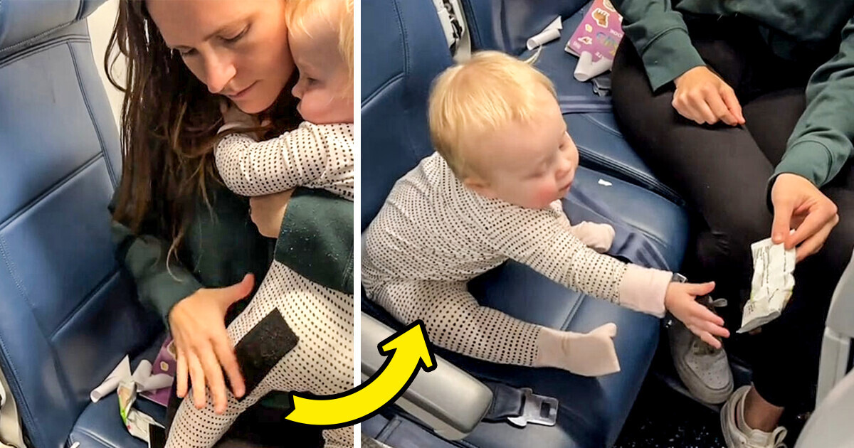 Mother’s Velcro Baby Trick on a Plane Seat Causes a Stir (Video) Mother’s Velcro Baby Trick on a Plane Seat Causes a Stir (Video)