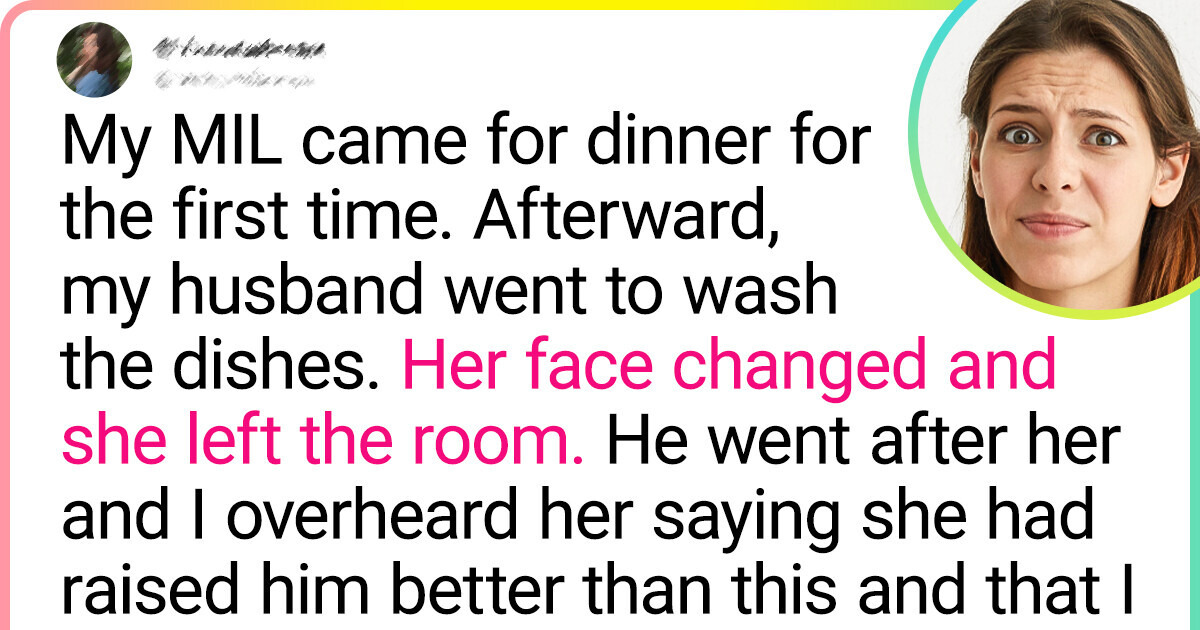 My MIL Started Sobbing When She Saw My Husband Washing Dishes My MIL Started Sobbing When She Saw My Husband Washing Dishes
