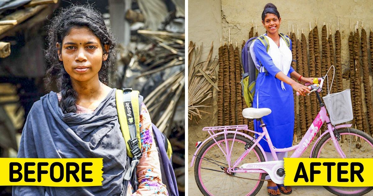 A Photographer Gives Bicycles to Kids to Save Them From Walking for Hours to School Every Day A Photographer Gives Bicycles to Kids to Save Them From Walking for Hours to School Every Day