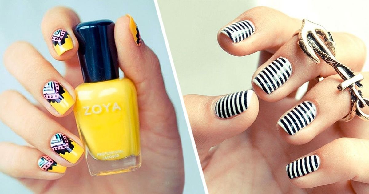 15 utterly manicure ideas to make your short nails look