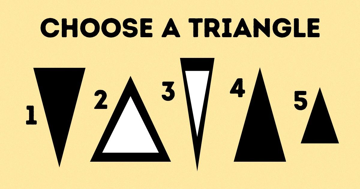 The Triangle You Pick Can Tell an Important Truth About You