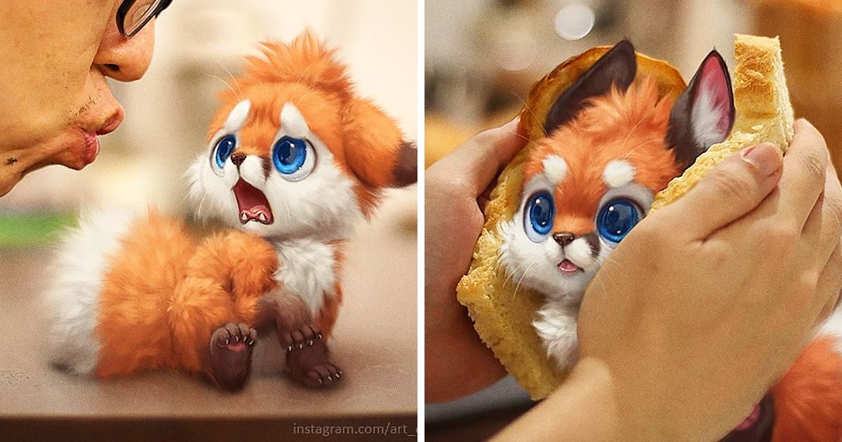 A Malaysian Artist Draws a Fox as His Real-Life Pet, and Now We’re in a Furriness Overload Coma