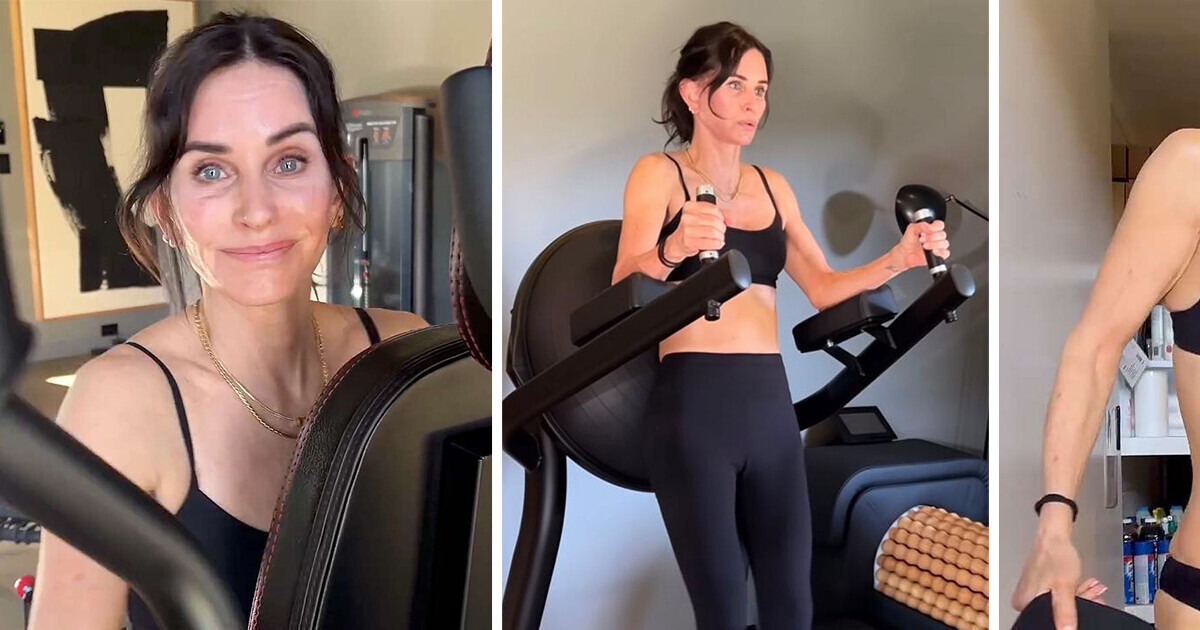 Courteney Cox Rocks Tiny Bikini in Workout Video, Fans Spot the Same Detail Courteney Cox Rocks Tiny Bikini in Workout Video, Fans Spot the Same Detail