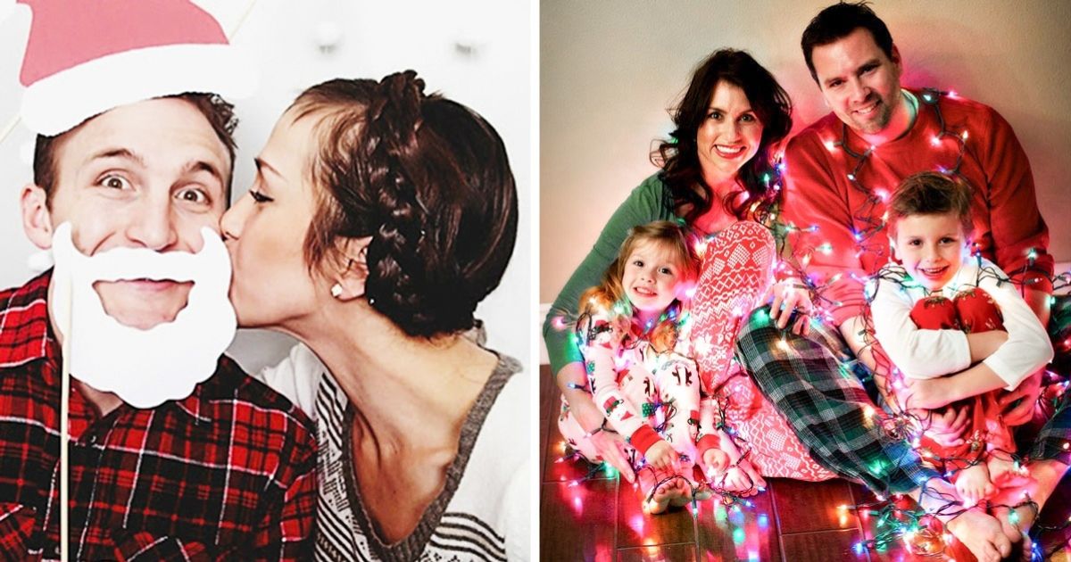 15 ingenious ideas for a family holiday photo session