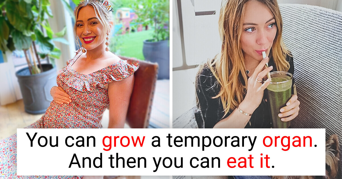 Hilary Duff Explains Why She Drank Her Placenta in a Smoothie Hilary Duff Explains Why She Drank Her Placenta in a Smoothie