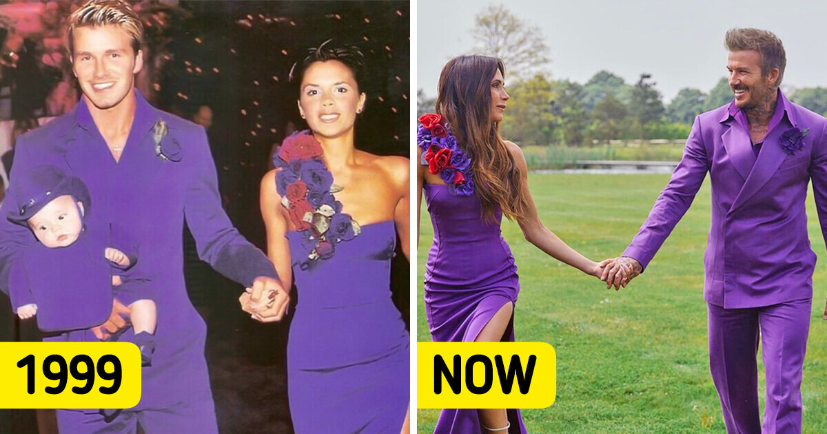 Victoria and David Beckham Revived Their Iconic Purple Wedding Outfits to Mark 25th Anniversary Victoria and David Beckham Revived Their Iconic Purple Wedding Outfits to Mark 25th Anniversary