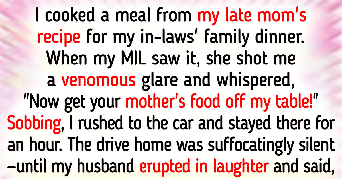 My MIL Publicly Shamed Me for Bringing a Dish From My Late Mom’s Recipe to Her Family Reunion My MIL Publicly Shamed Me for Bringing a Dish From My Late Mom’s Recipe to Her Family Reunion