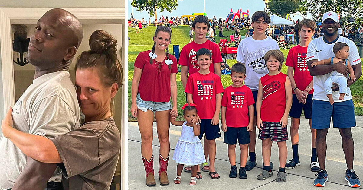 A Man Who Fell in Love With a Single Mom of 6 on a Dating App, Selflessly Adopts ALL of Her Kids