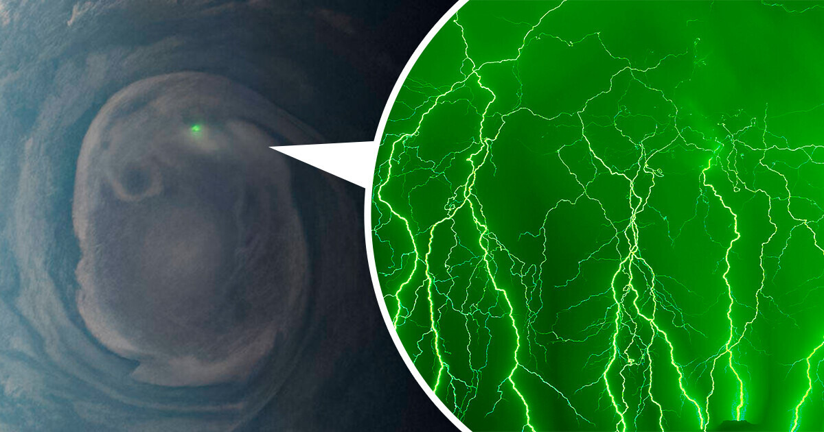 NASA Captured Green Lightning on Jupiter