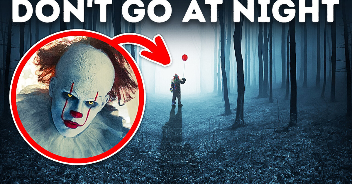 Sinister Clowns Walk in This Forest and Spook People
