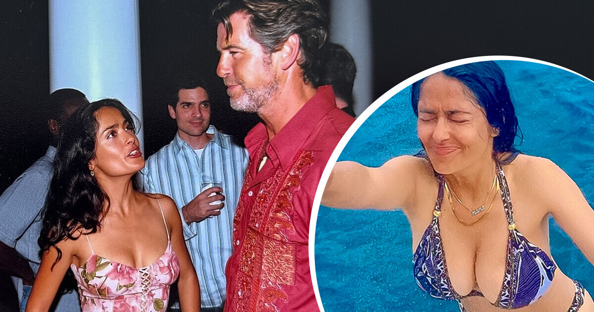 “She Does Have Cosmetic Surgery,” Salma Hayek’s Post for Pierce Brosnan Gets People Talking