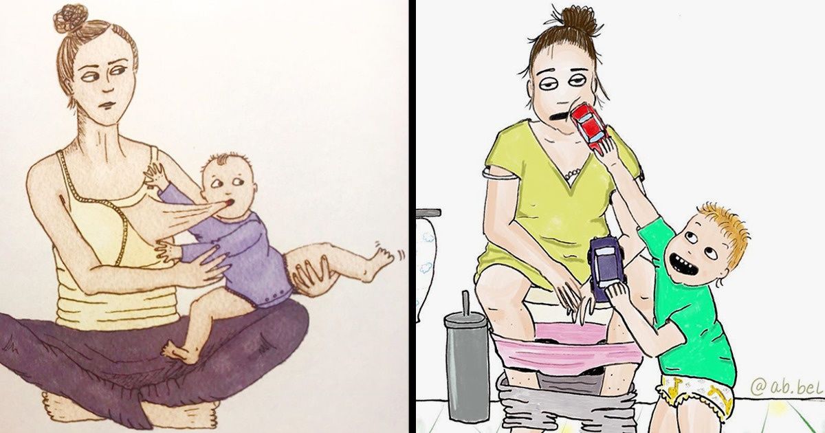 A Mom Shows Her Life in Ironic Illustrations, and Many Parents Can Recognize Themselves in Them