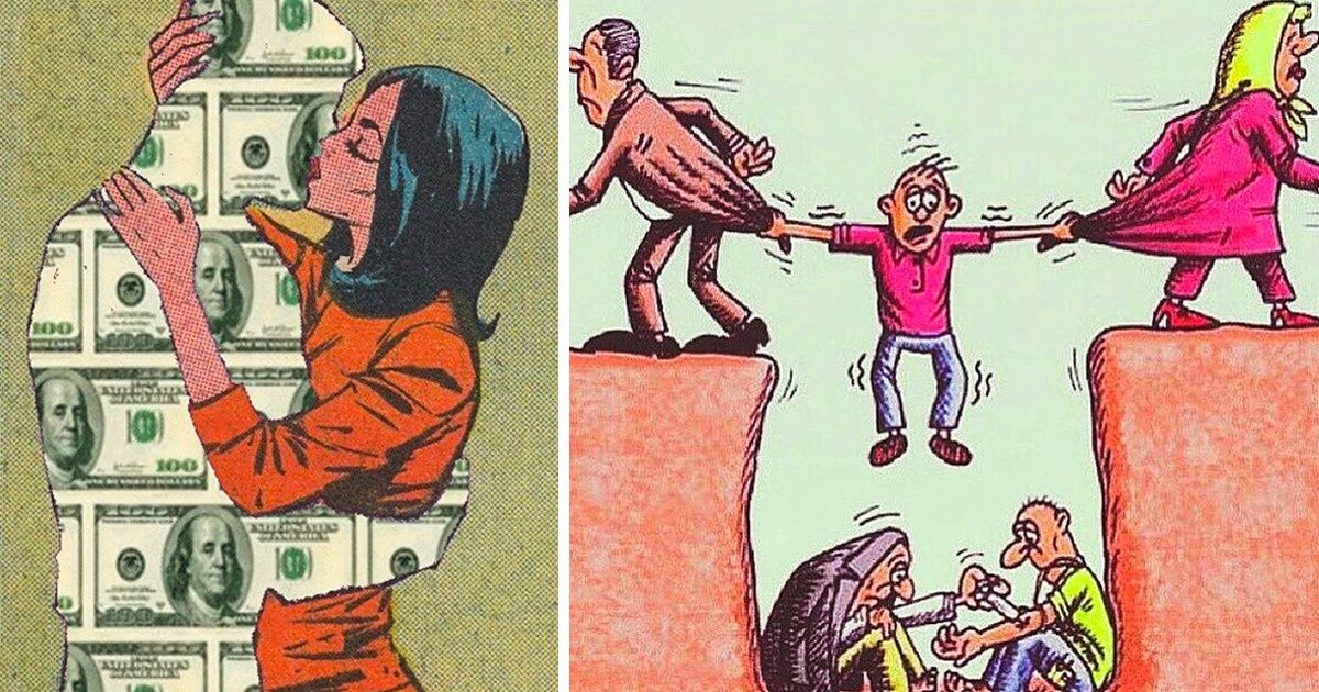 20 Deep Illustrations Revealing The Harsh Truth About The World Today