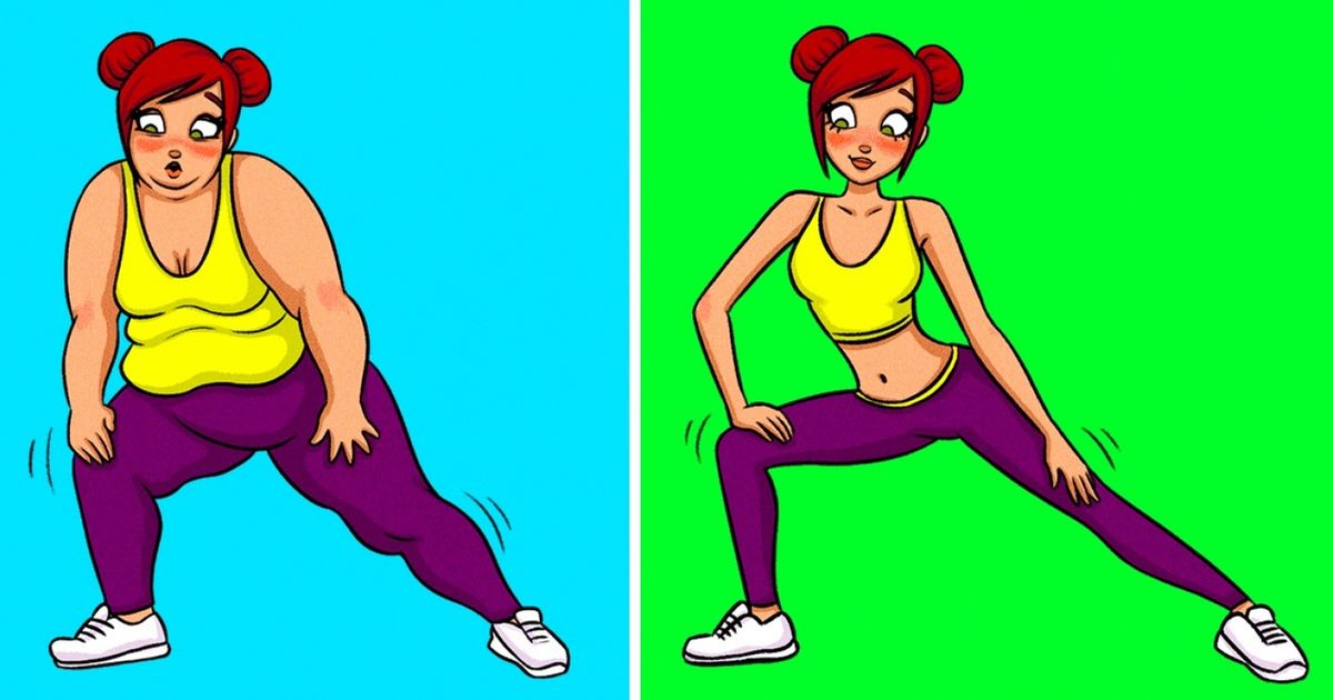 12 Stretches You Can Do at Home to Burn Fat / Bright Side