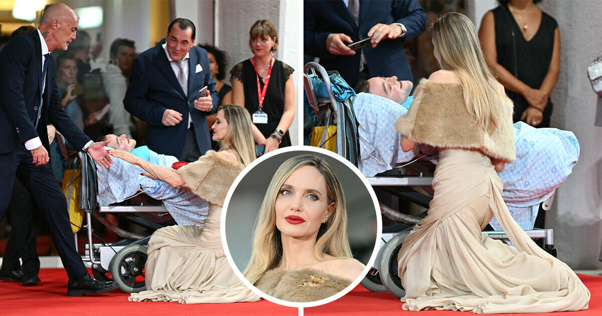 Angelina Jolie Bends Down on the Venice Red Carpet to Chat With a Paralyzed Fan