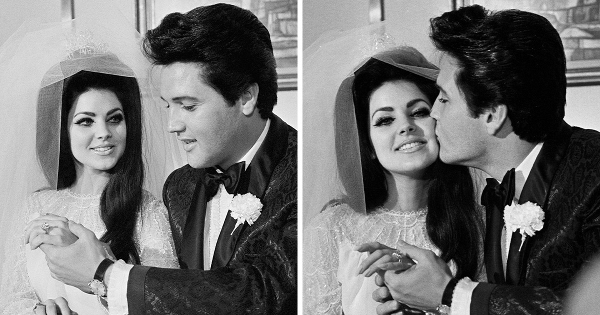 What is the age difference between Elvis and Priscilla Presley?