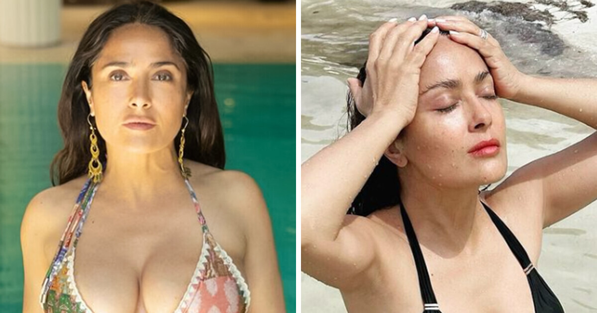 Salma Hayek Celebrates “Bikini Day” in a String Swimsuit That Left Us Stunned