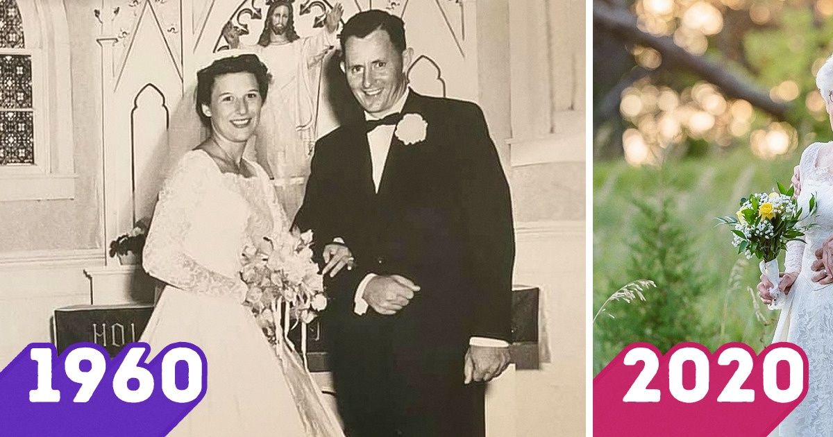A Couple Celebrated Their 60th Wedding Anniversary in Their Original Attire A Couple Celebrated Their 60th Wedding Anniversary in Their Original Attire