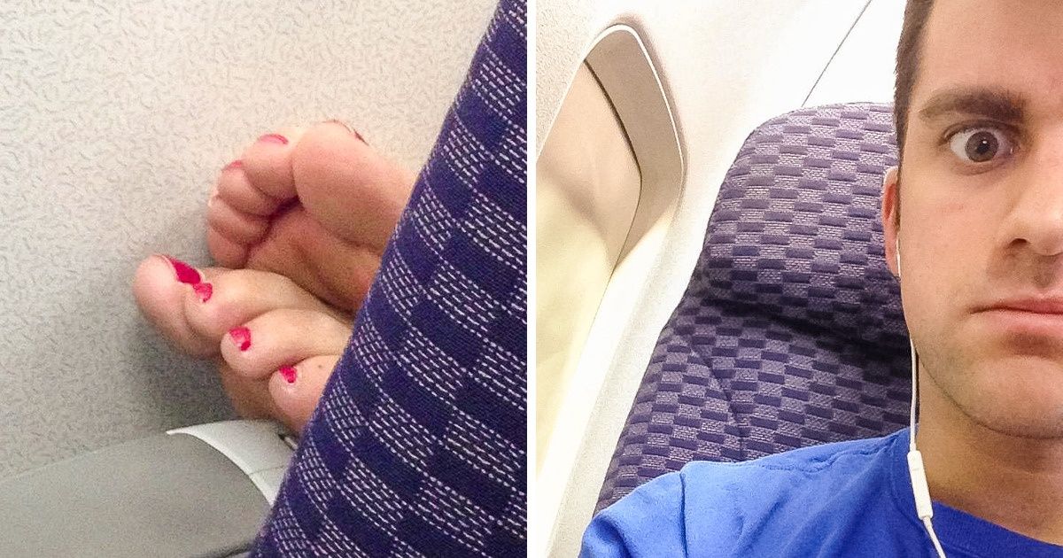 Why You Should Never Take Your Shoes Off on an Airplane Why You Should Never Take Your Shoes Off on an Airplane